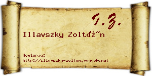 Illavszky Zoltán névjegykártya